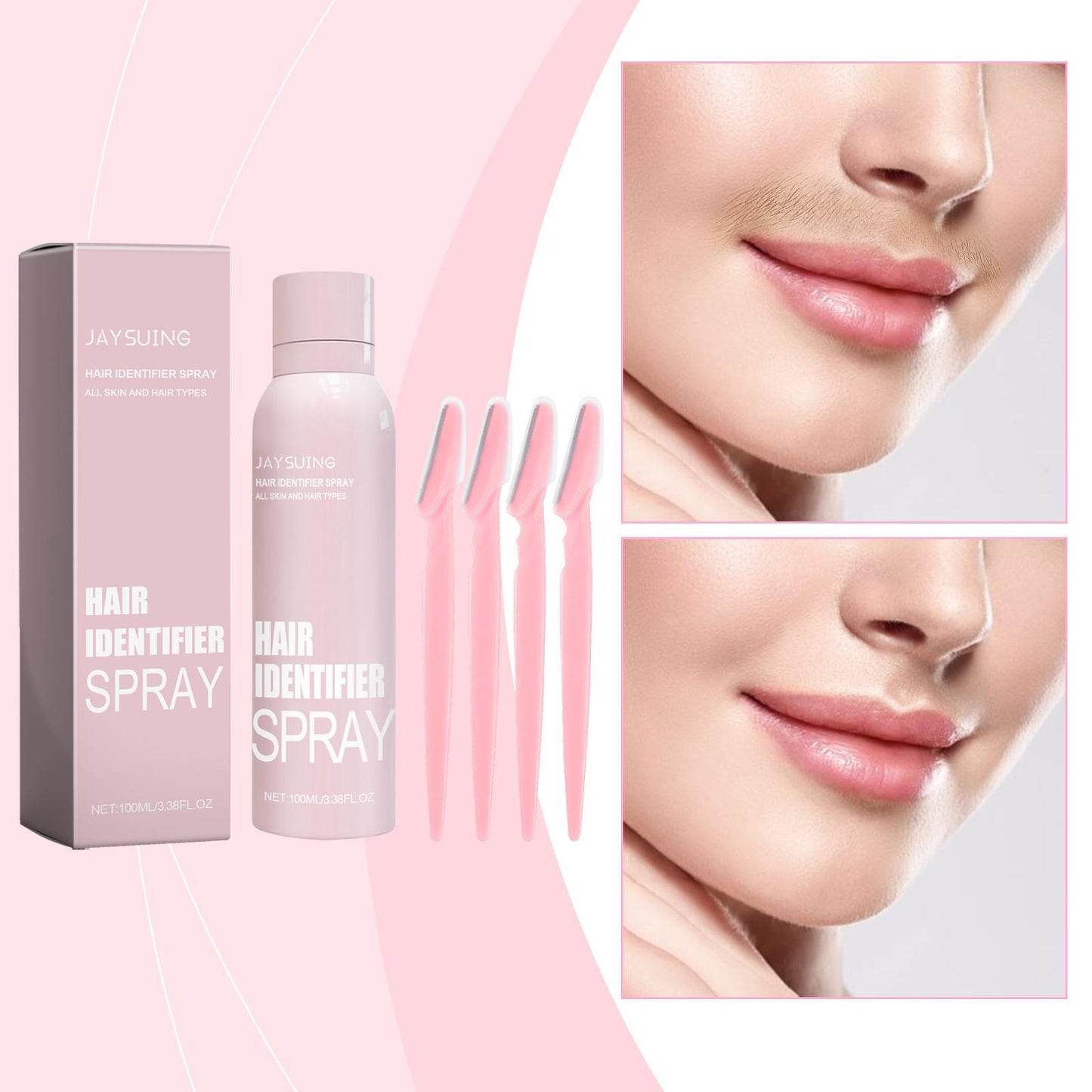 Gentle Facial Hair Removal Spray Softens Hair And Cleanses The Face